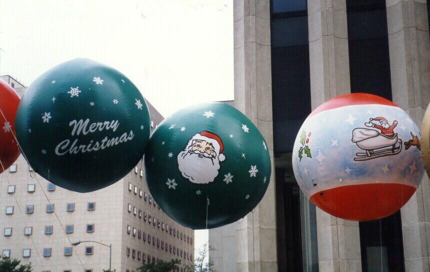 Christmas ornaments helium parade balloons
